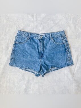 Pacsun High Waisted Lace Up Festival Shorts (Size: 32)